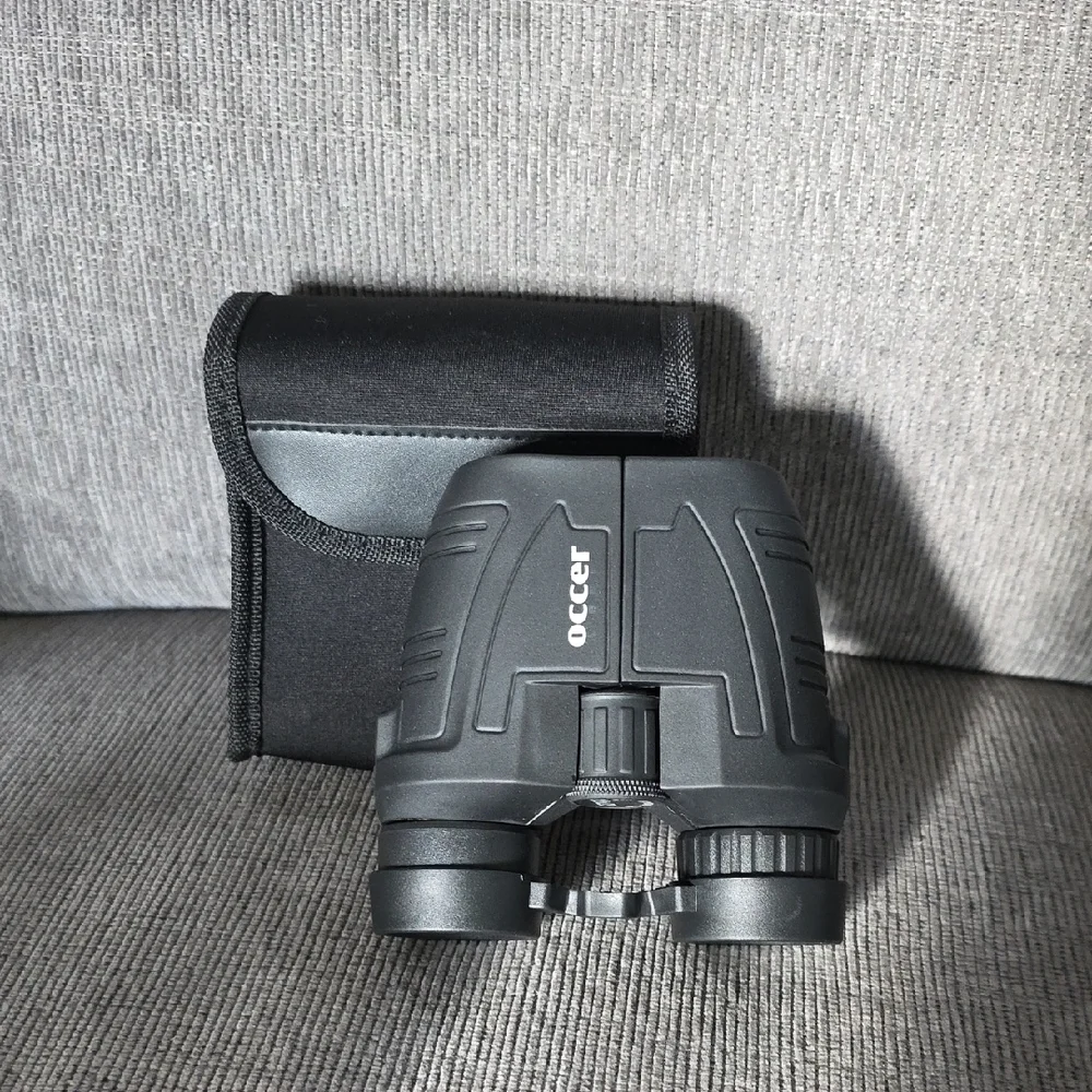 Occer Black High Powered Compact Binoculars, New, 12×25, With Carrying Case